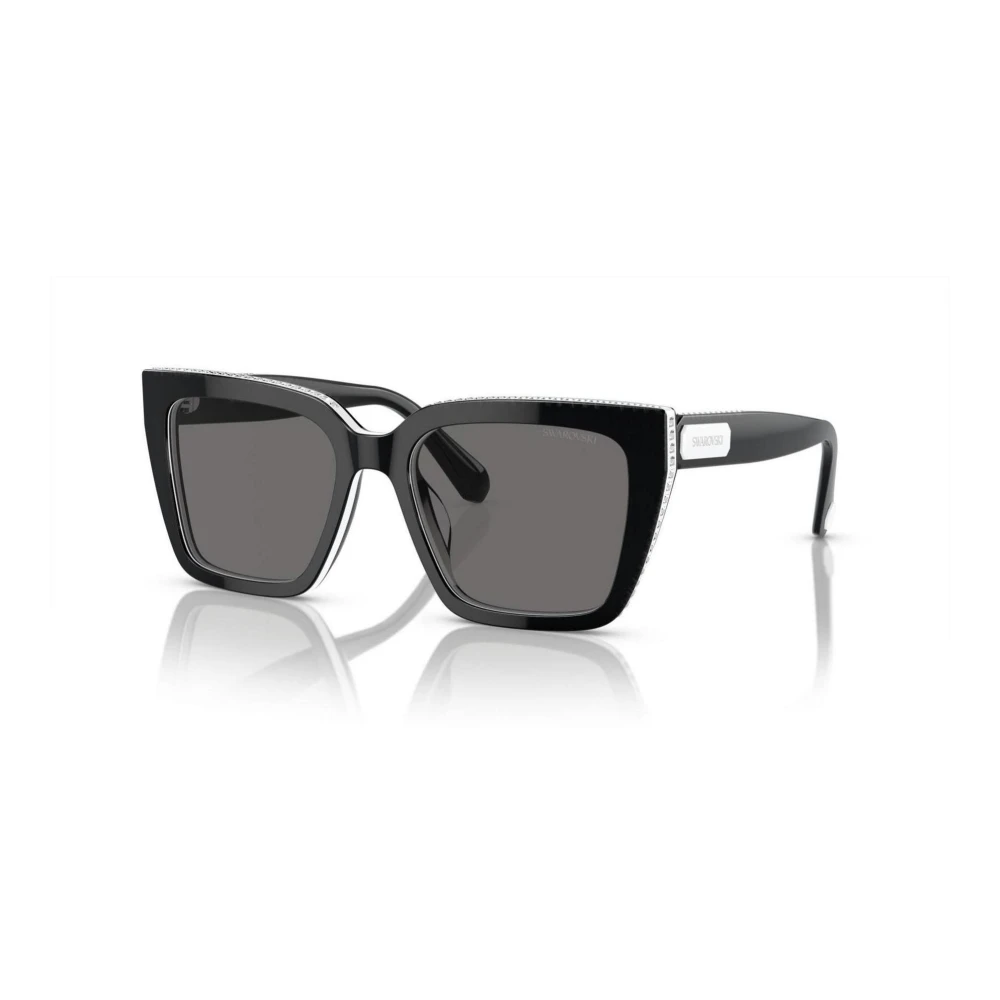 Swarovski Woman Sunglass SK6013 - Frame color: Black, Lens color: Dark Grey Polarized - Image 5