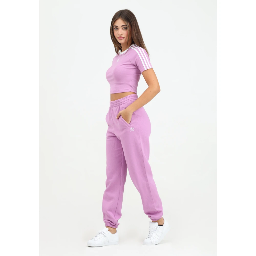 adidas Originals Essentials Fleece Loose Paarse Sportbroek Purple Dames