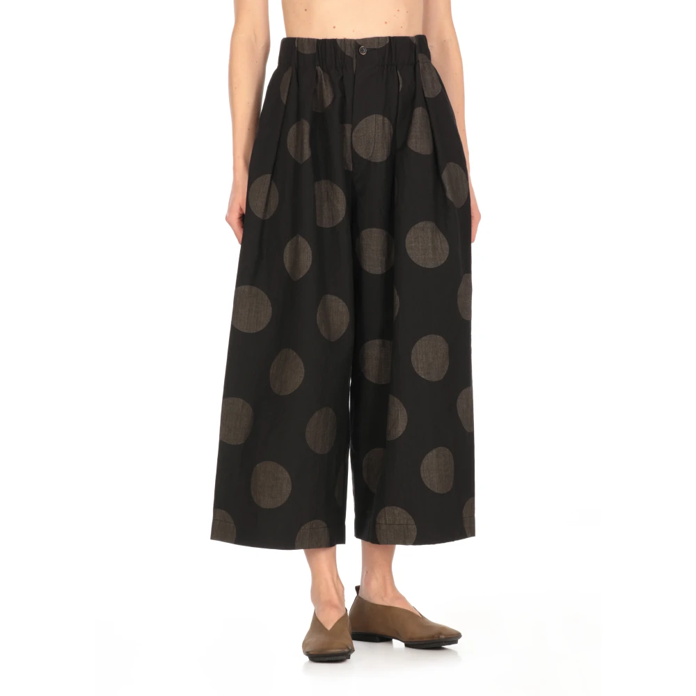 UMA Wang Zwarte Polka Dot Palazzo Broek Black Dames