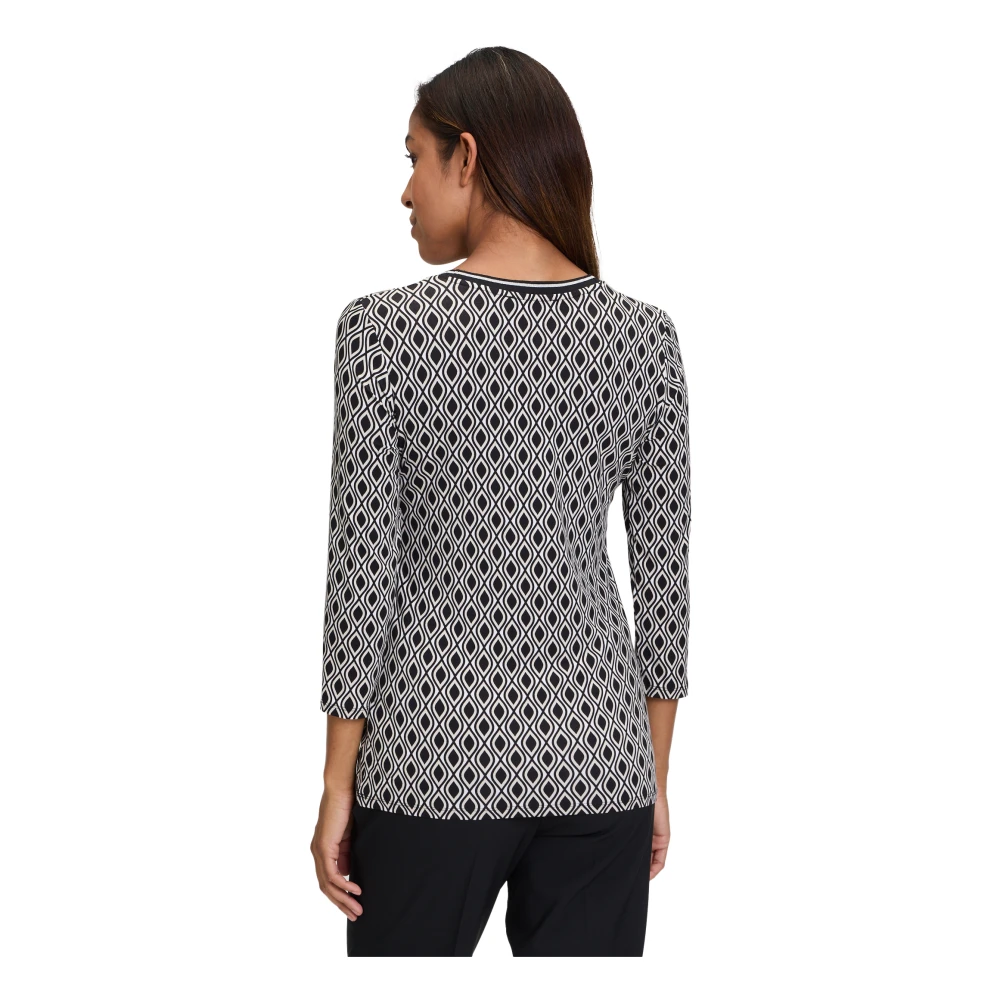 Betty Barclay Grafisch Print Casual Shirt Black Dames