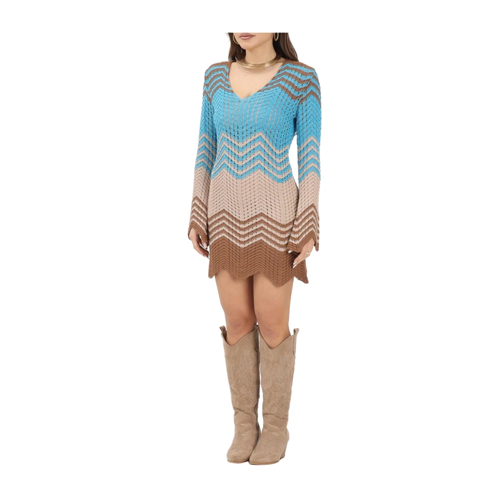 Akep Women's Multicolor Knit Mini Dress - Knitted Dresses - M - Dresses
