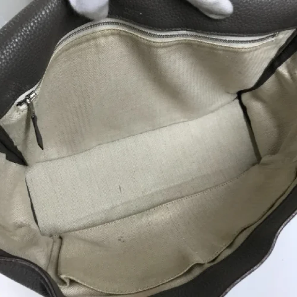 Hermès Vintage Pre-owned Leather shoulder-bags Gray Heren