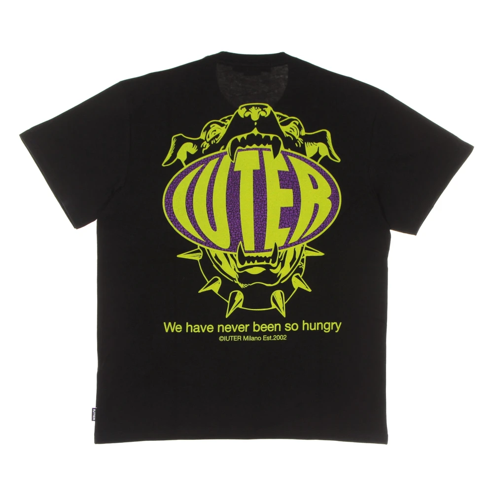 Iuter Zwarte Hungry Tee Korte Mouw T-shirt Black Heren