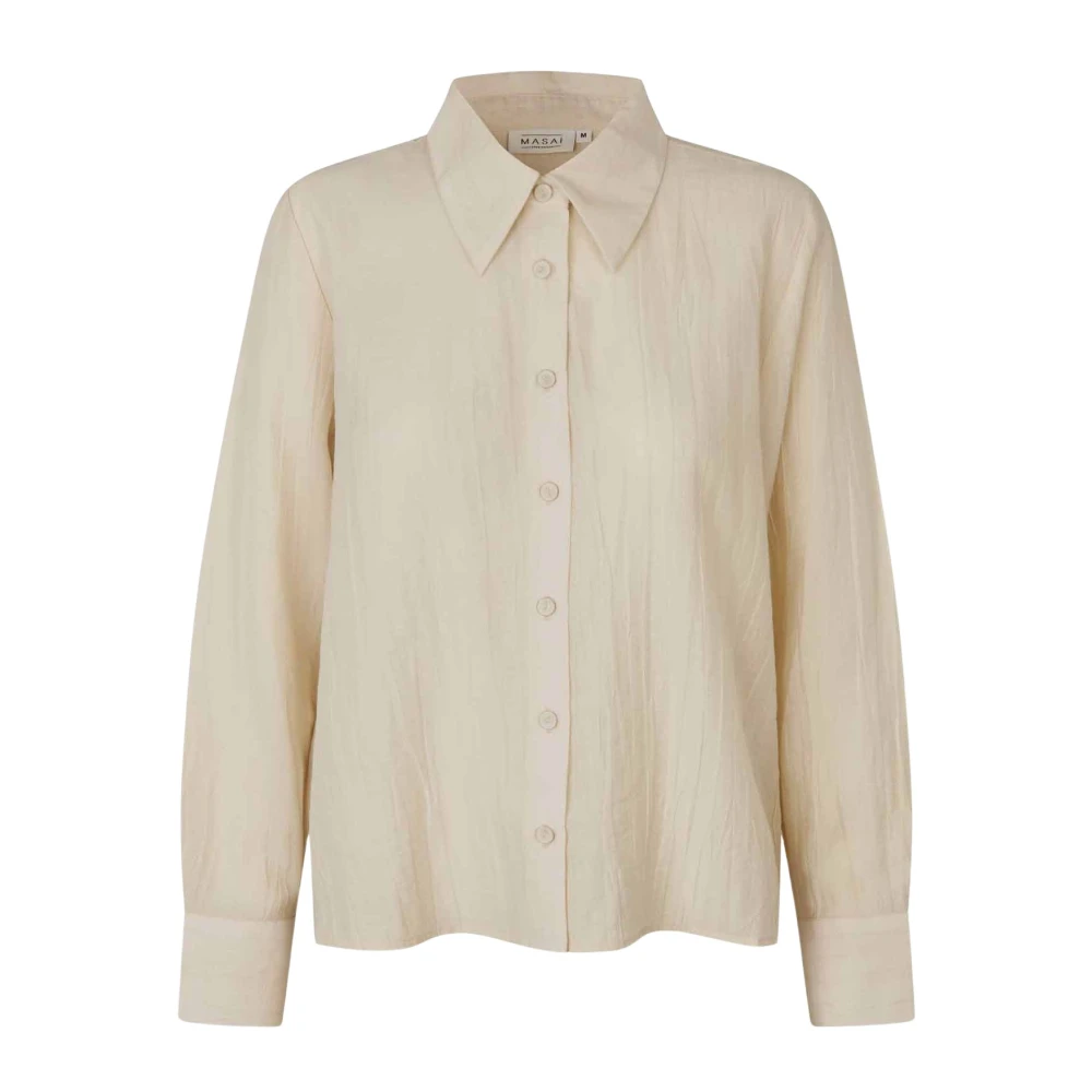 Masai Women's Beige Shirts - Shirts - L - Blouses & Shirts