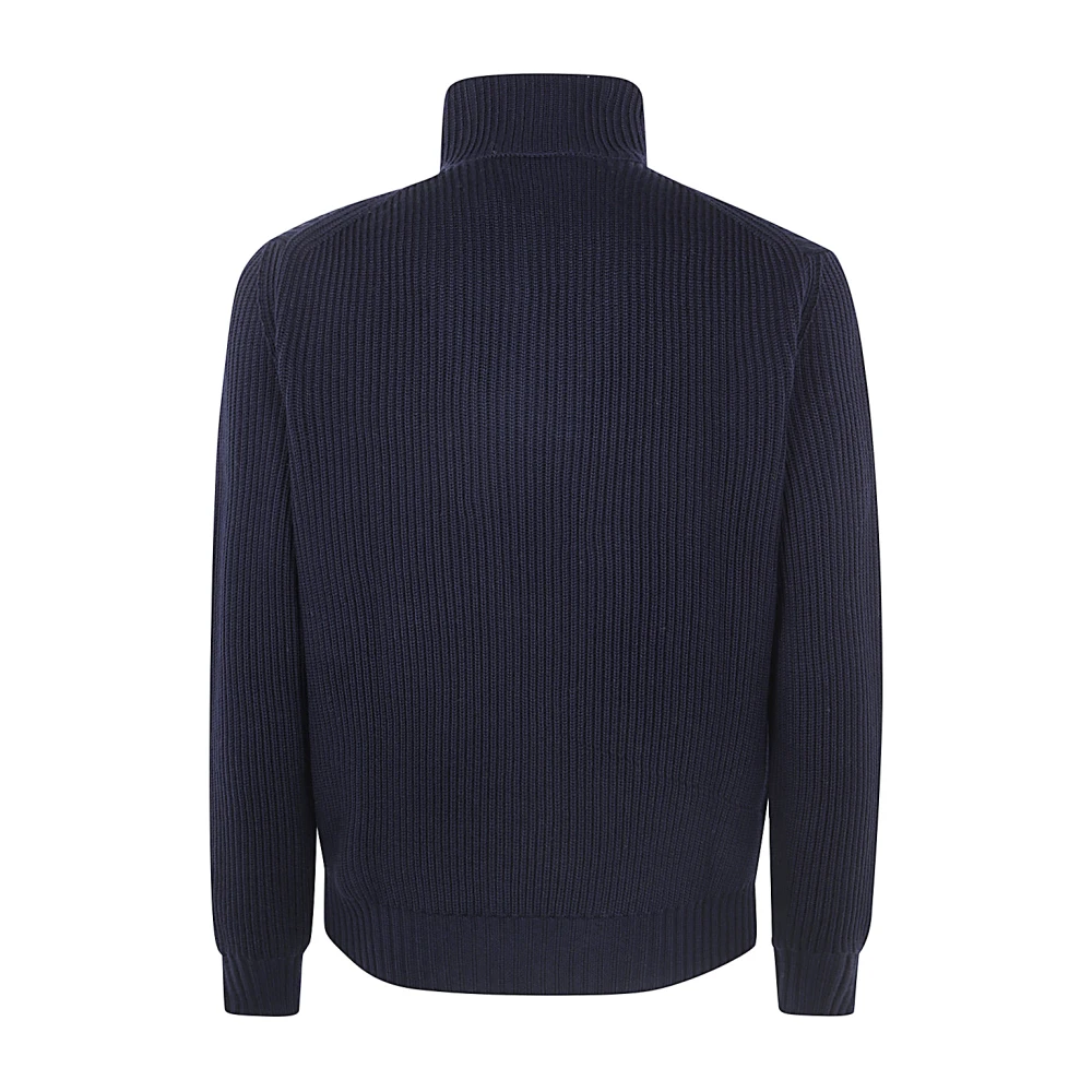 Filippo De Laurentiis Blauwe Half Zip Lange Mouw Top Blue Heren