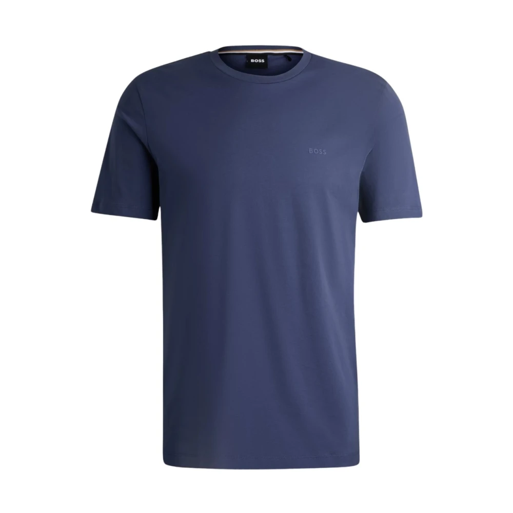 Boss Katoenen T-shirt Blue Heren