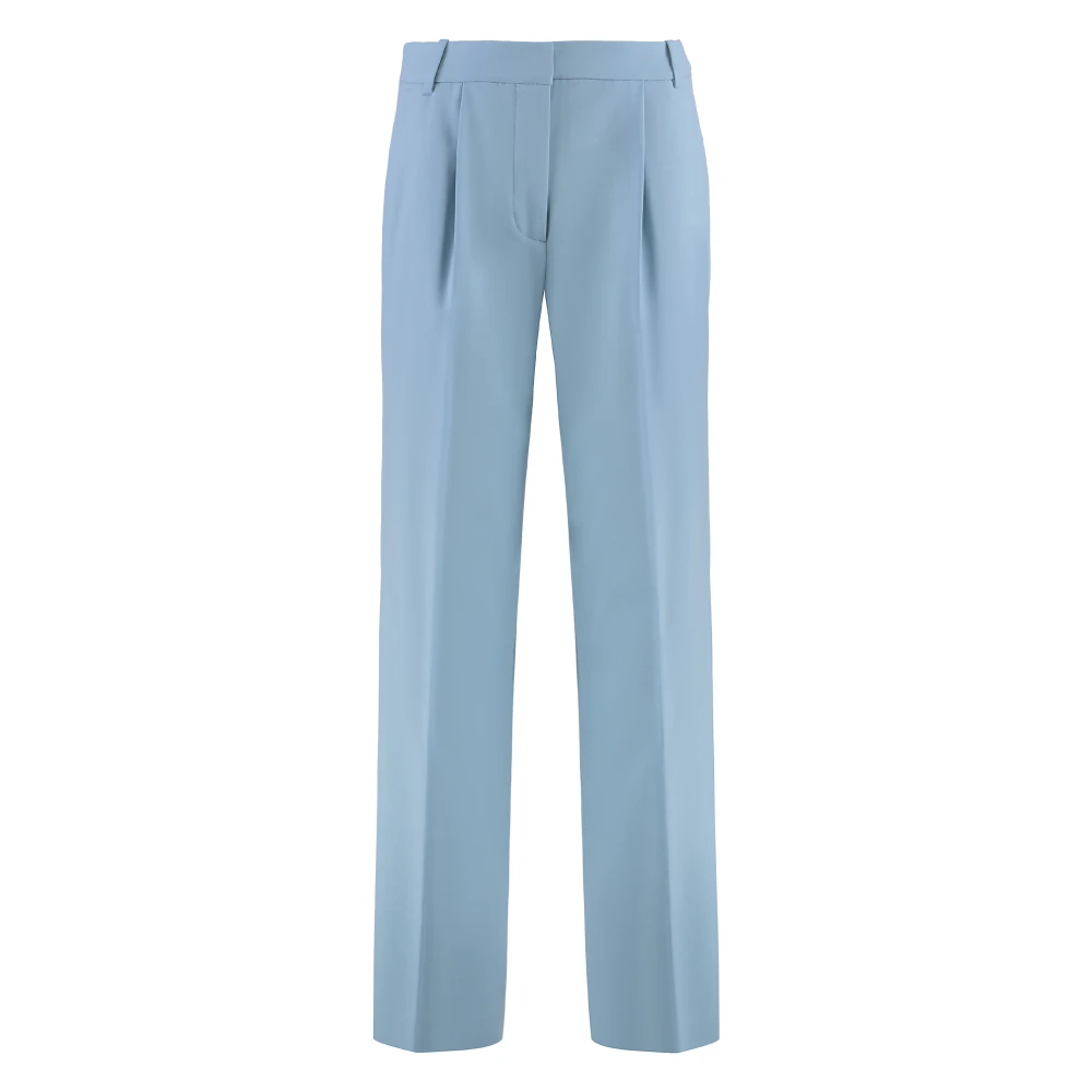 Calvin Klein Wijde wollen blend broek Blue Dames