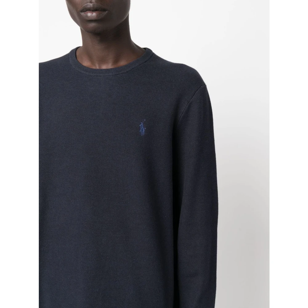 Polo Ralph Lauren Navy Heather Gebreide Trui Blue Heren