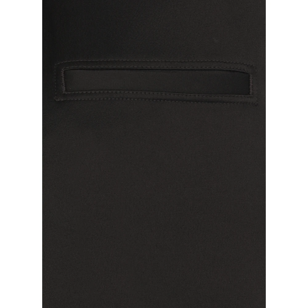 Jil Sander Zwarte Viscose Blend Elastische Taille Broek Black Dames