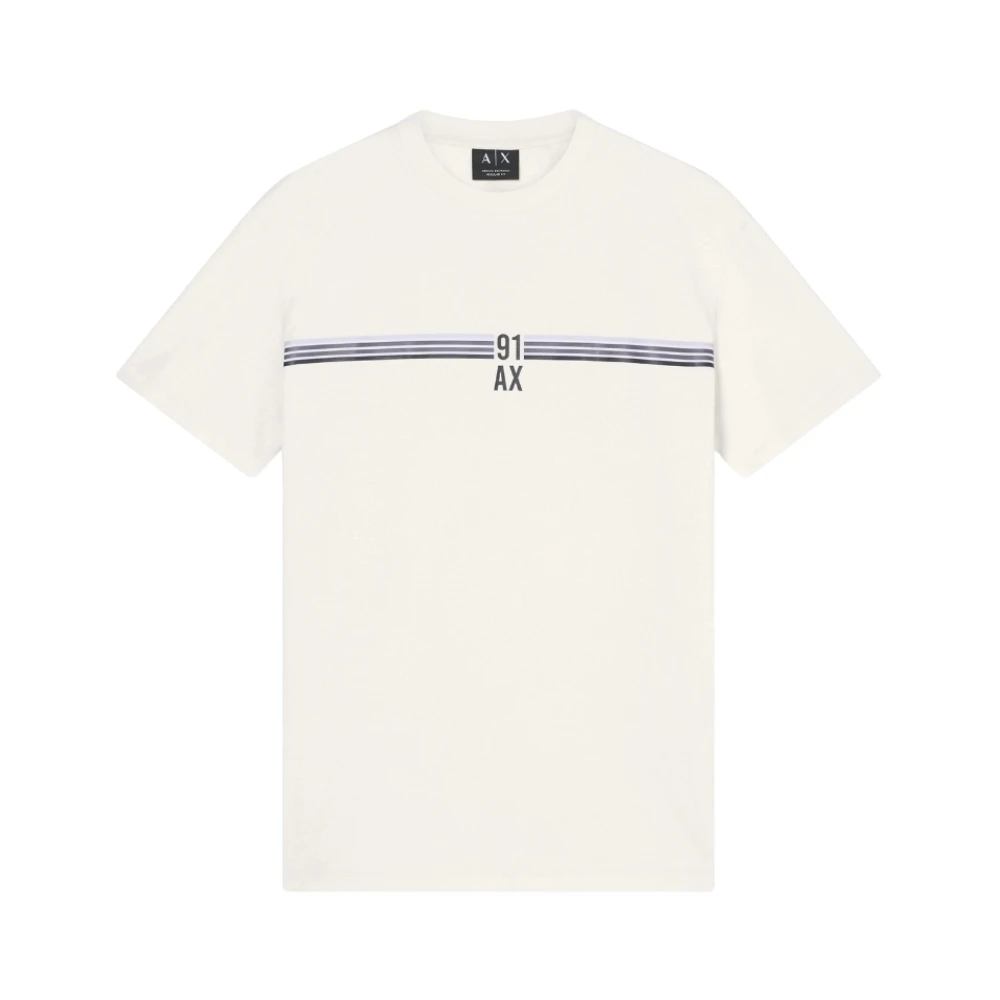 Armani Exchange Mannelijk Wit Tops Heren, Xl, T-Shirts