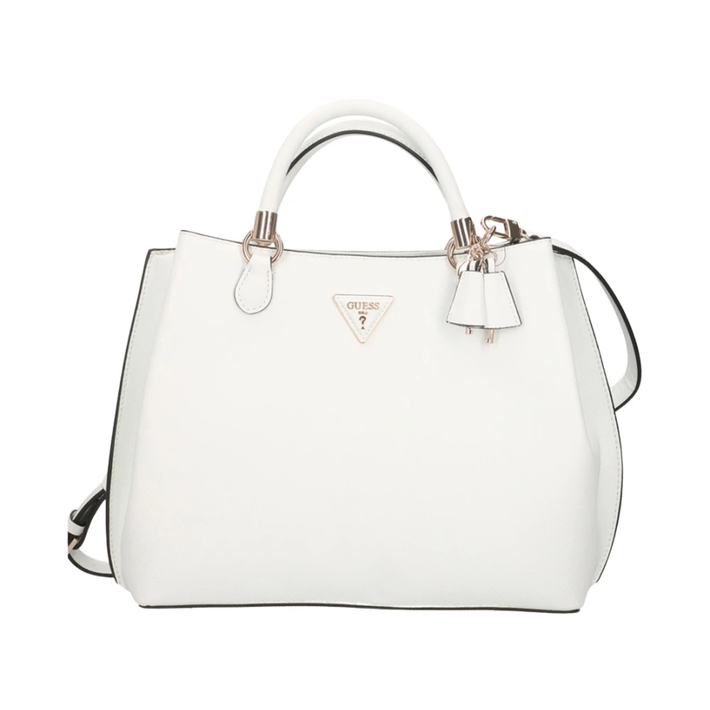 Guess Stijlvolle witte damestas met gouden details White Dames