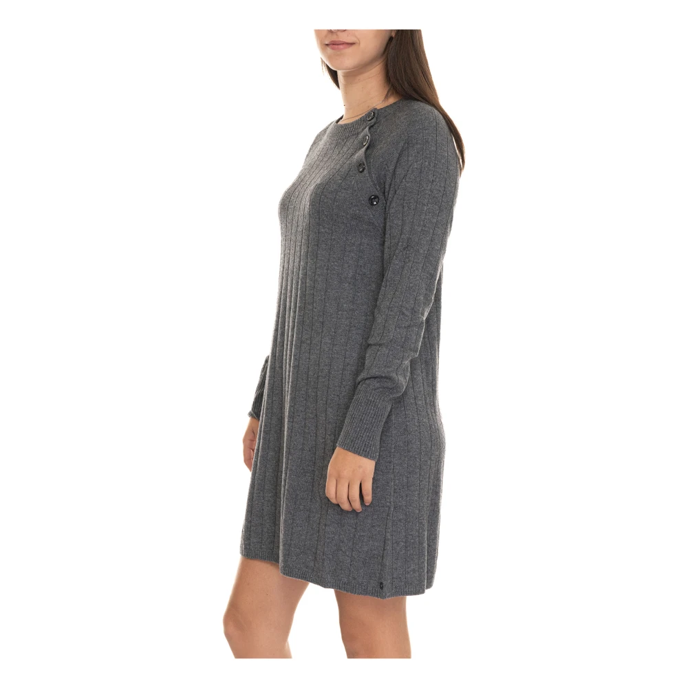 Pennyblack Sweaterjurk met Raglanmouwen en Knopen Gray Dames
