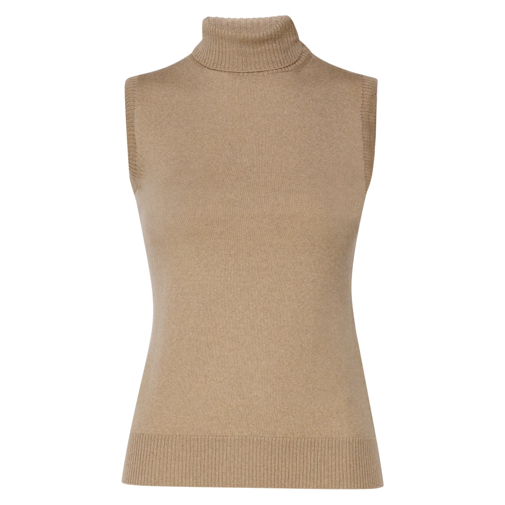 SPORTMAX Kameelwol Hoge Hals Trui Brown Dames