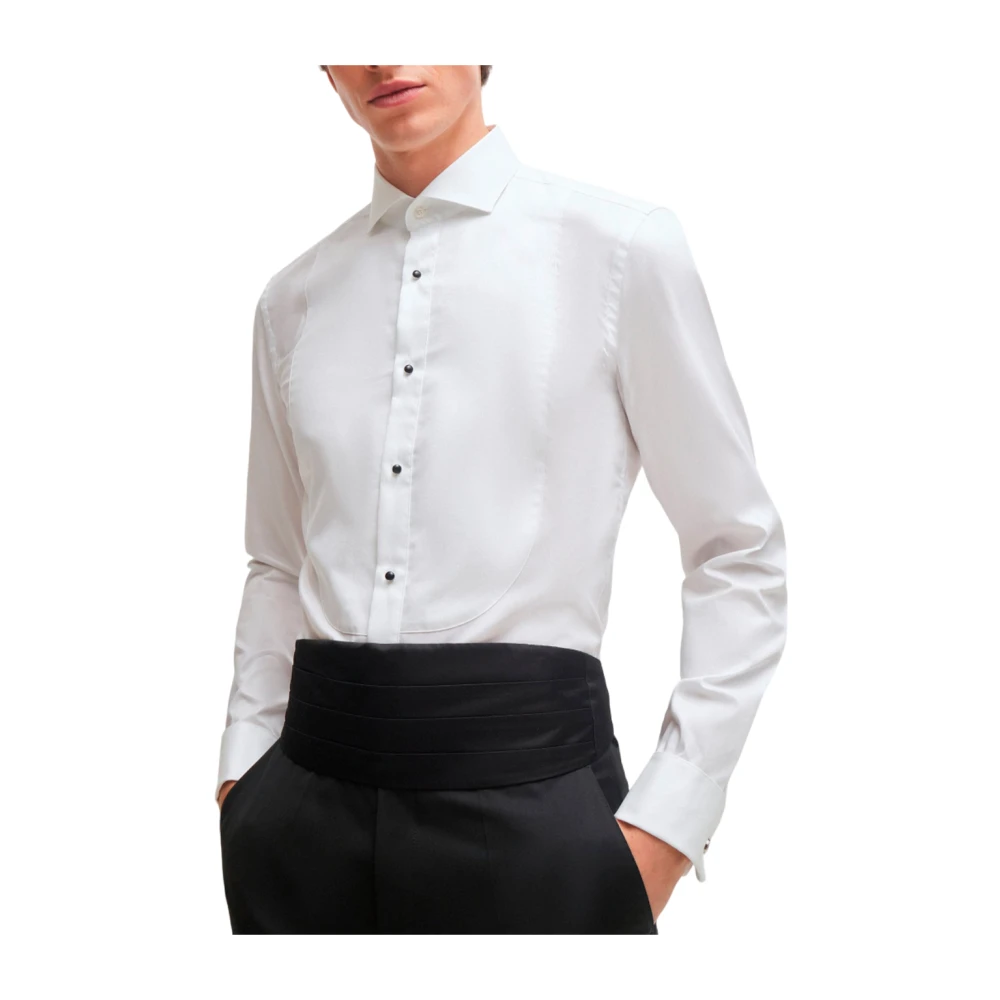 Boss Heren Casual Katoenen Overhemd White Heren