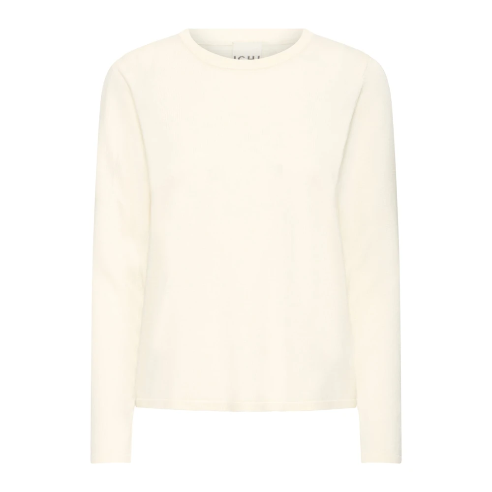 Ichi Vrouw Beige Ronde Hals Knitwear