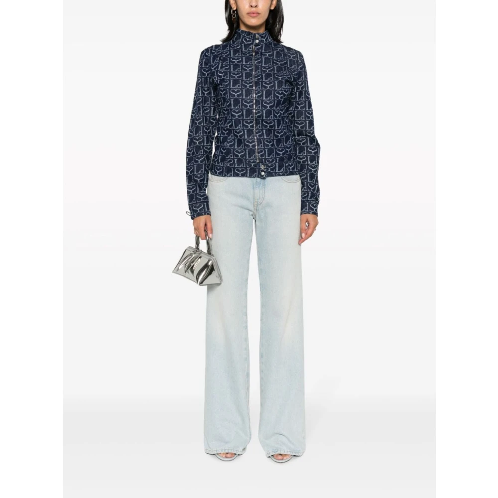 Ludovic de Saint Sernin Blauwe Monogram Denim Jas Blue Dames