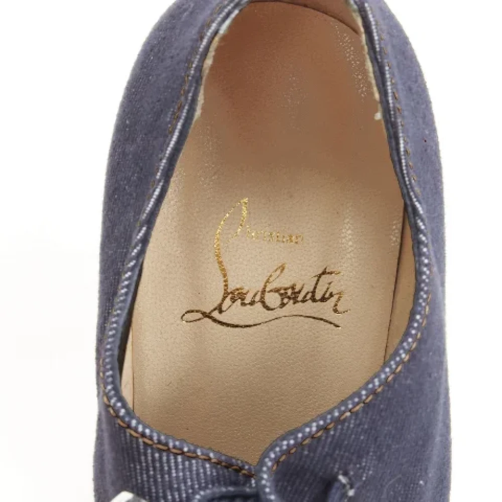 Christian Louboutin Pre-owned Denim boots Blue Dames