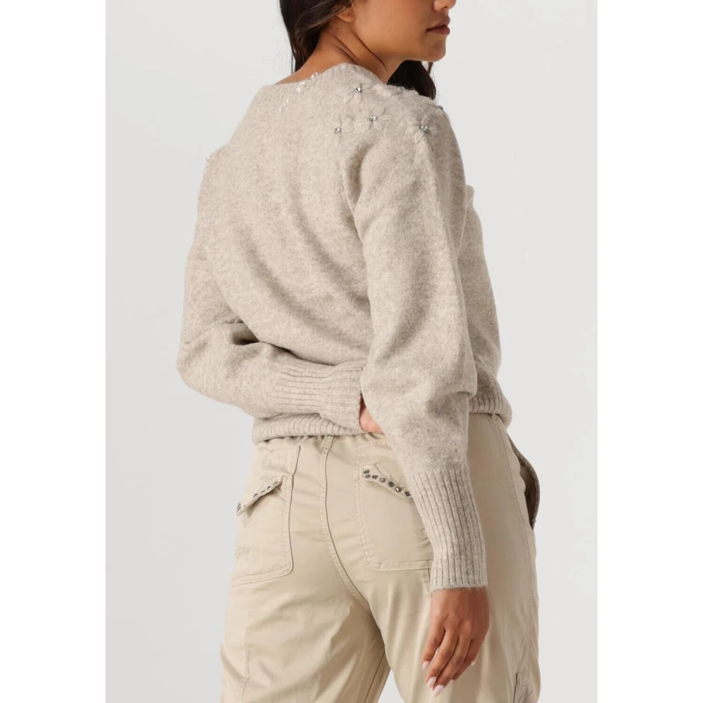 Summum Woman Beige Wollen Blend Gebreide Trui Beige Dames