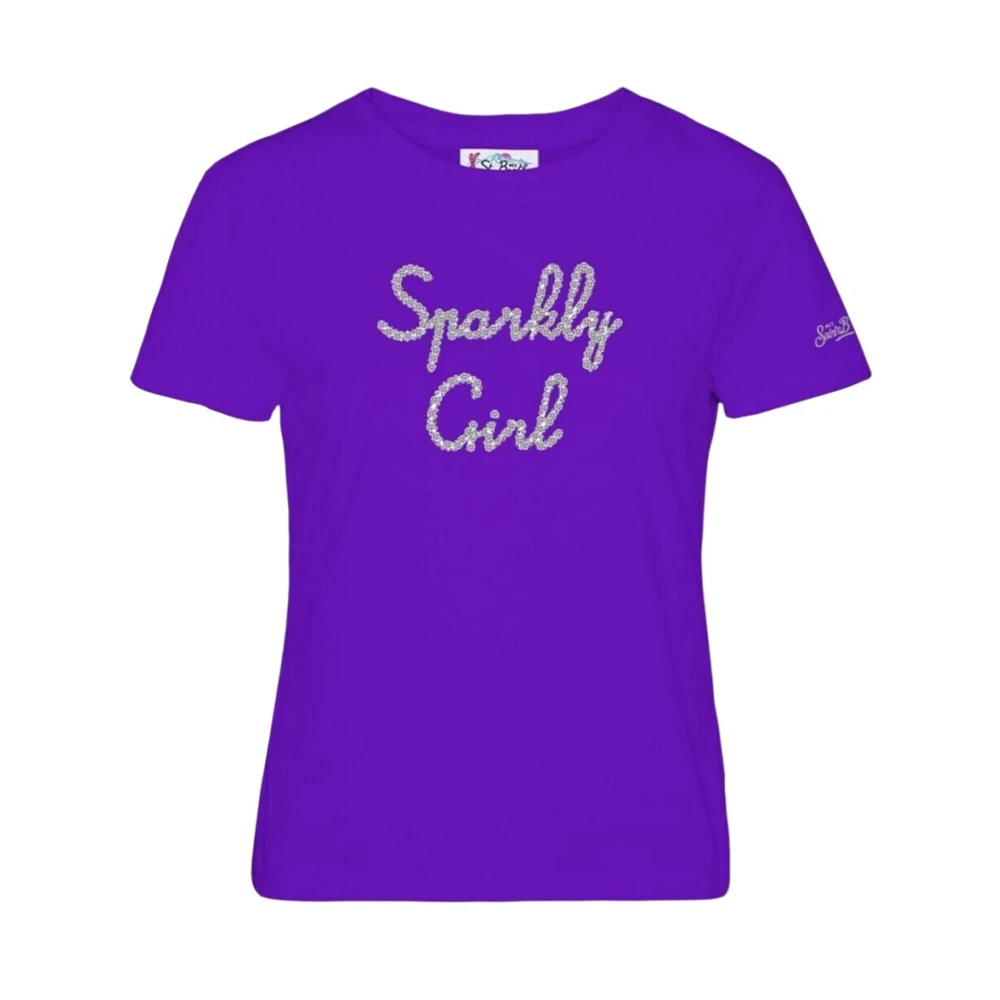 MC2 Saint Barth Emilie Korte Mouw T-Shirt Purple Dames