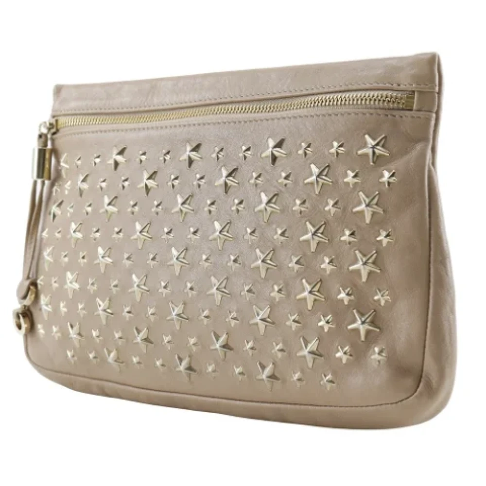 Jimmy Choo Pre-owned Leather handbags Beige Dames
