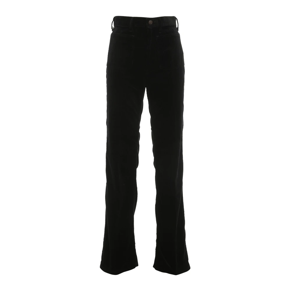 Ralph Lauren Flat Front Broek Black Dames