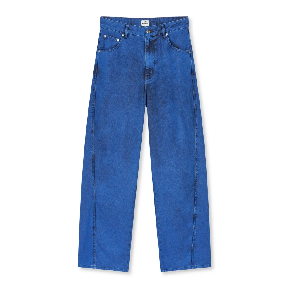 Mads Nørgaard Denim Wijde Pijp Christel Broek Bluing Blue Dames