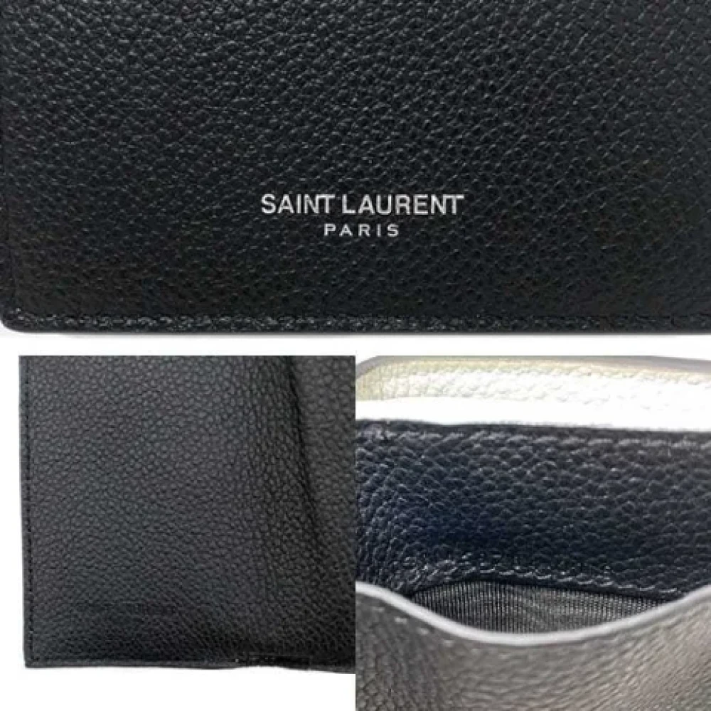 Yves Saint Laurent Vintage Pre-owned Leather wallets Black Dames