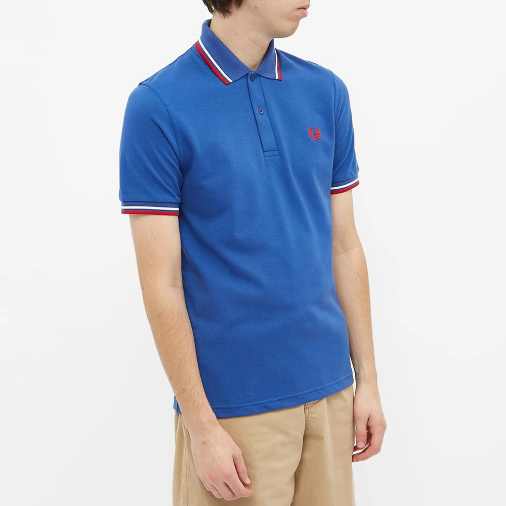 Fred Perry Original Twin Tipped Polo Blauw Blue Heren