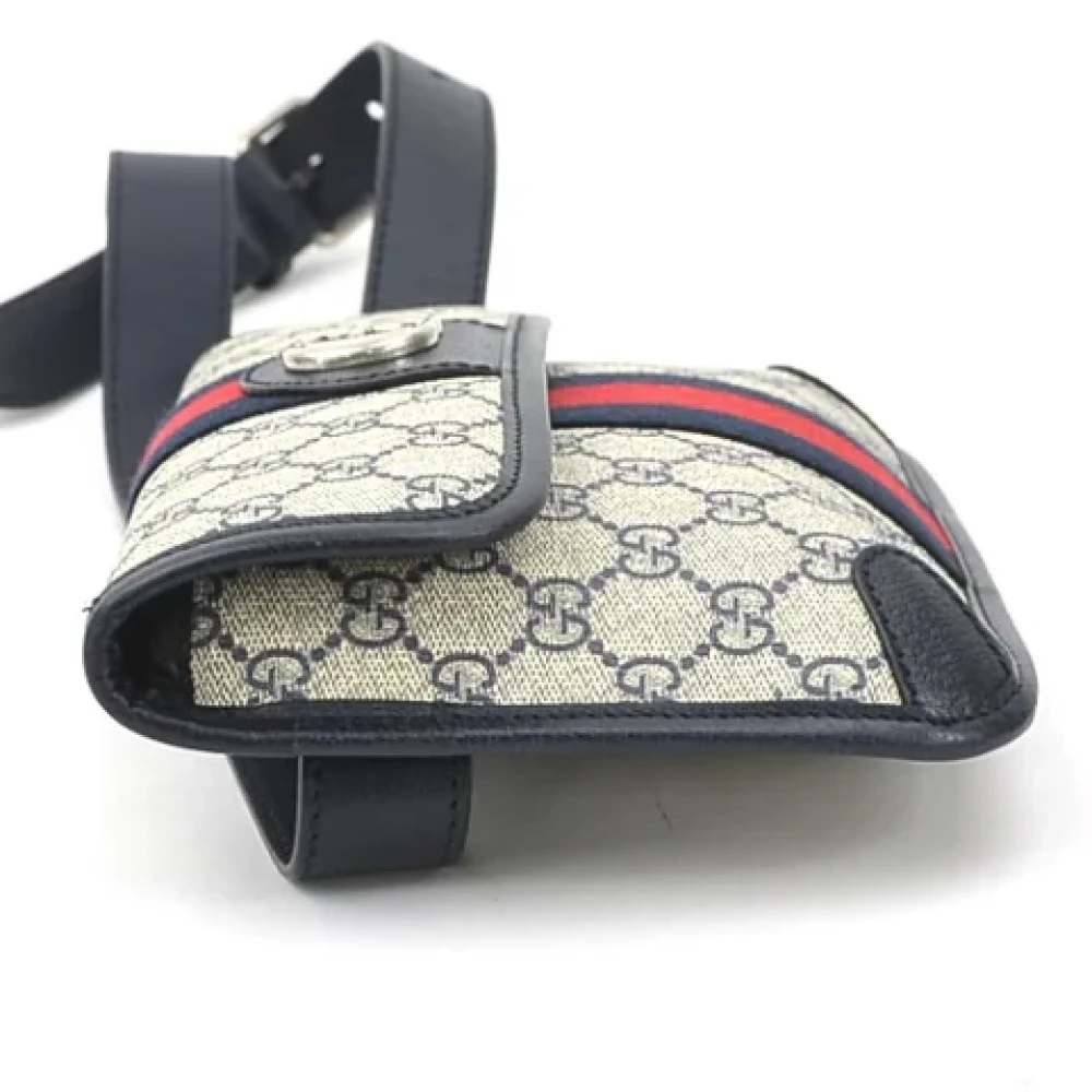 Gucci Vintage Pre-owned Fabric gucci-bags Blue Heren