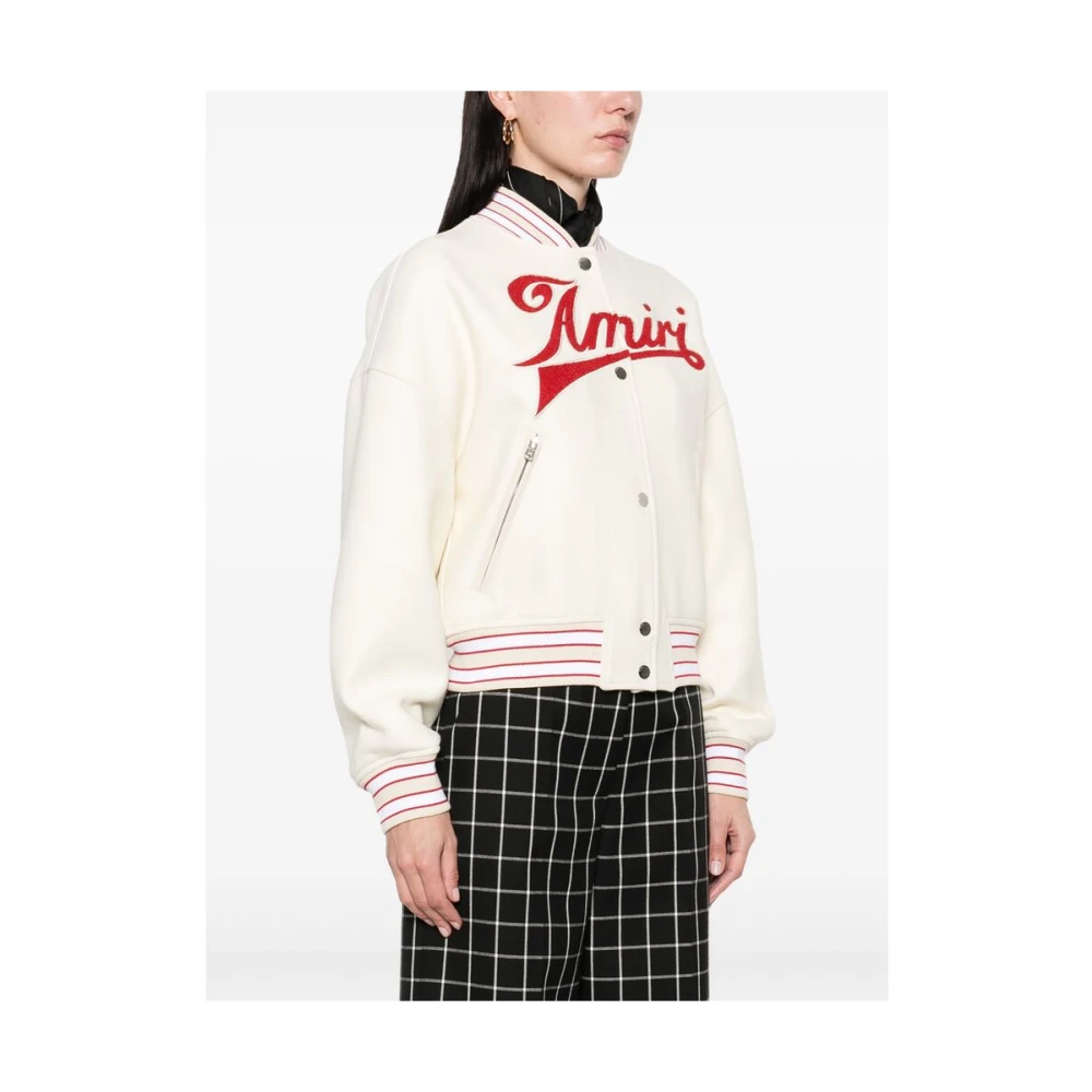 Amiri Witte Bomberjack met Rode Bies White Dames