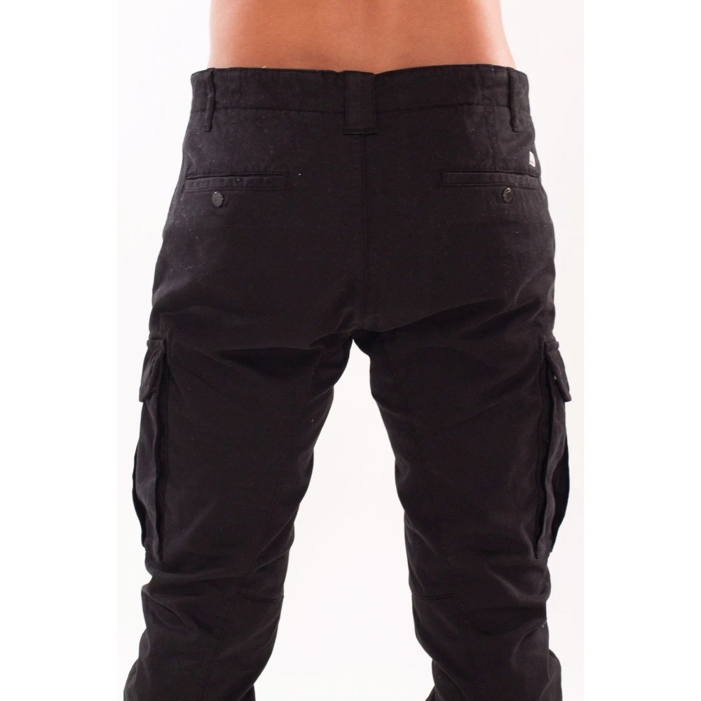 C.P. Company Dubbele Cargo Broek in Stretch Sateen Black Heren