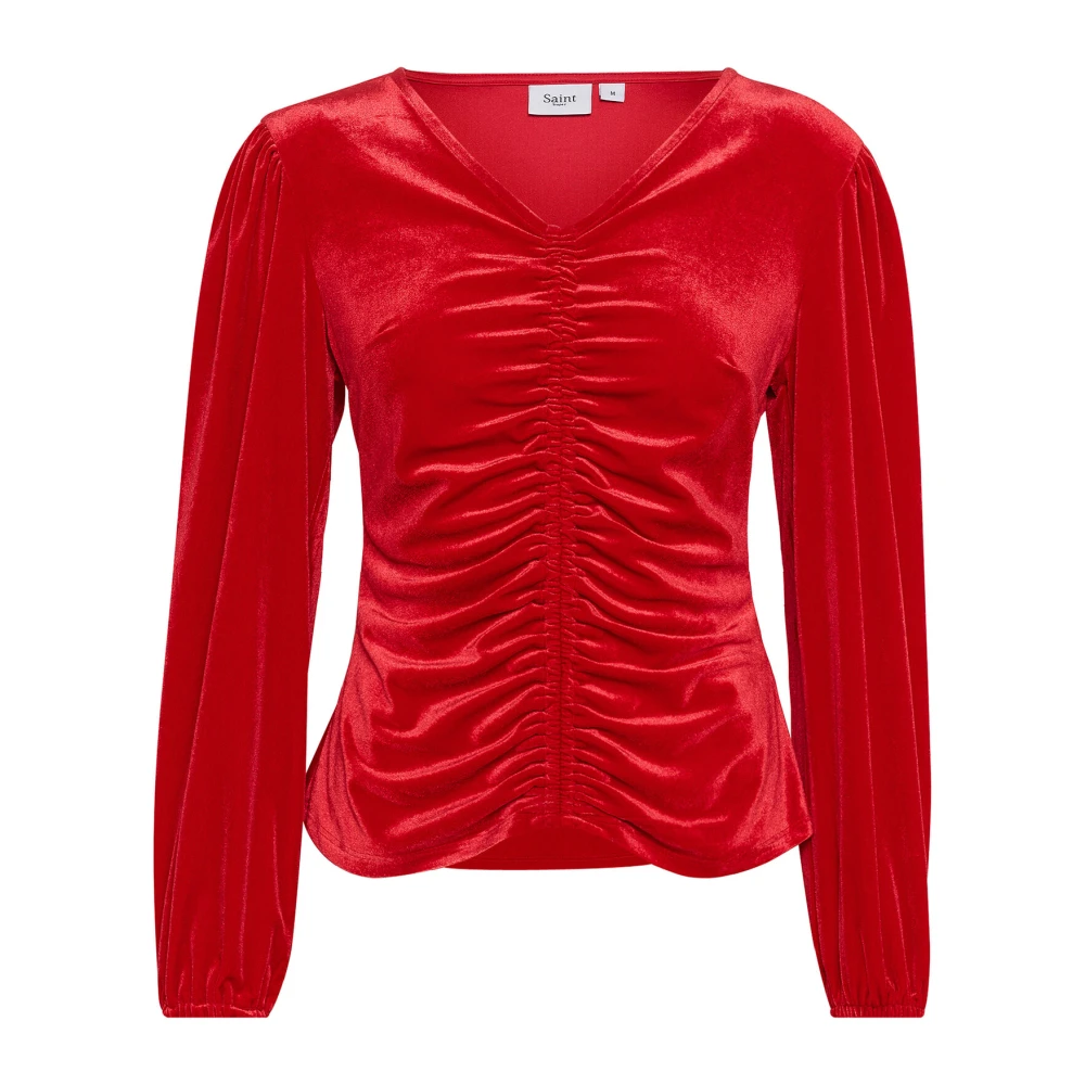 Saint Tropez Elegante Hebasz Blouse Racing Red Dames