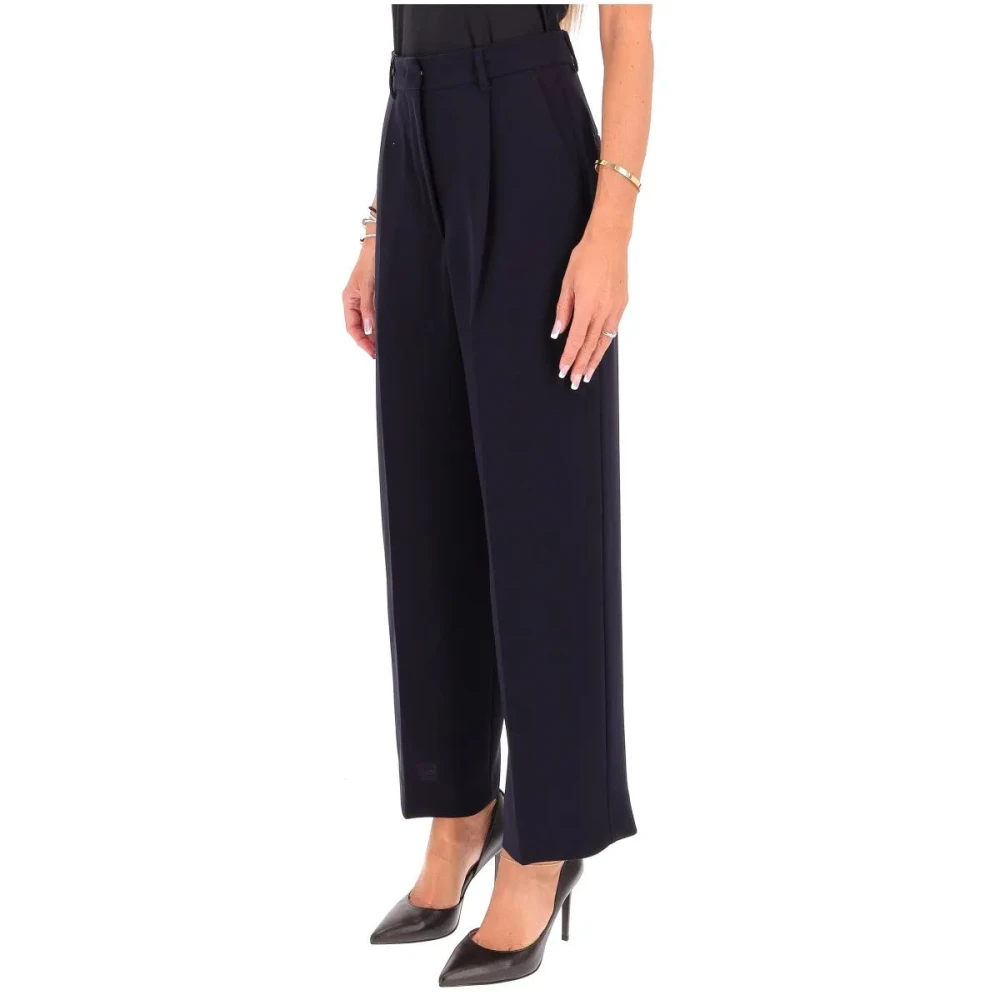 Max Mara Weekend Blauwe Elegante Straight Leg Broek Blue Dames