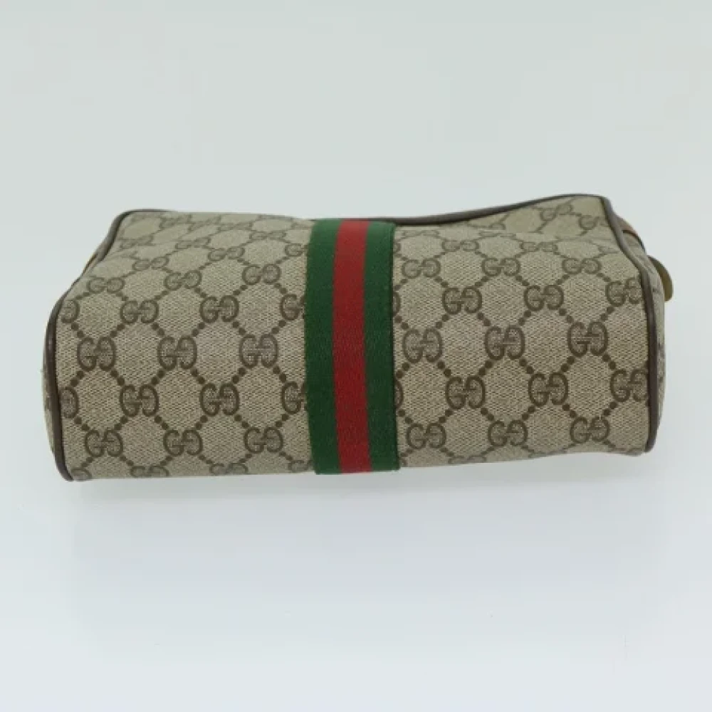 Gucci Vintage Pre-owned Leather clutches Beige Dames