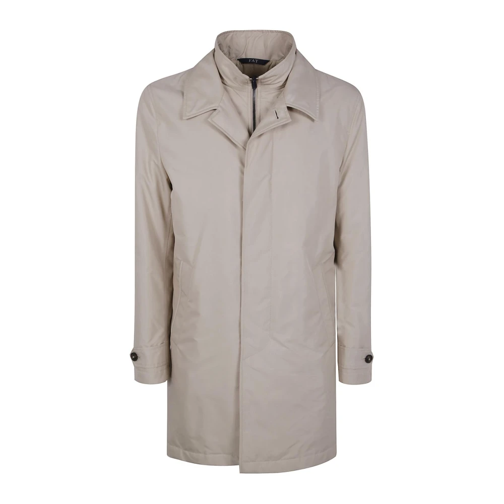 Fay Beige Lång Trenchcoat