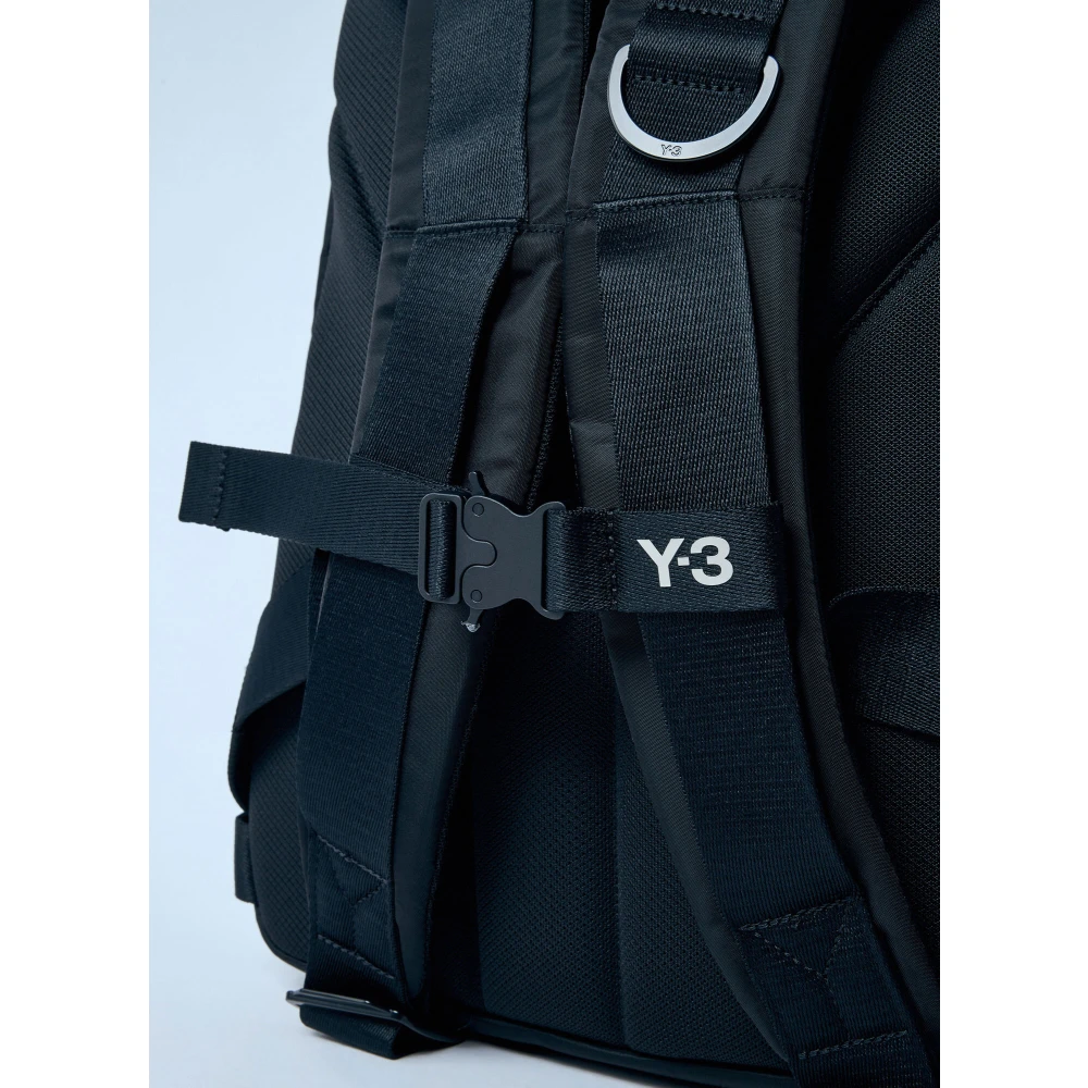 Y-3 Logo Patch Rugzak Black Heren