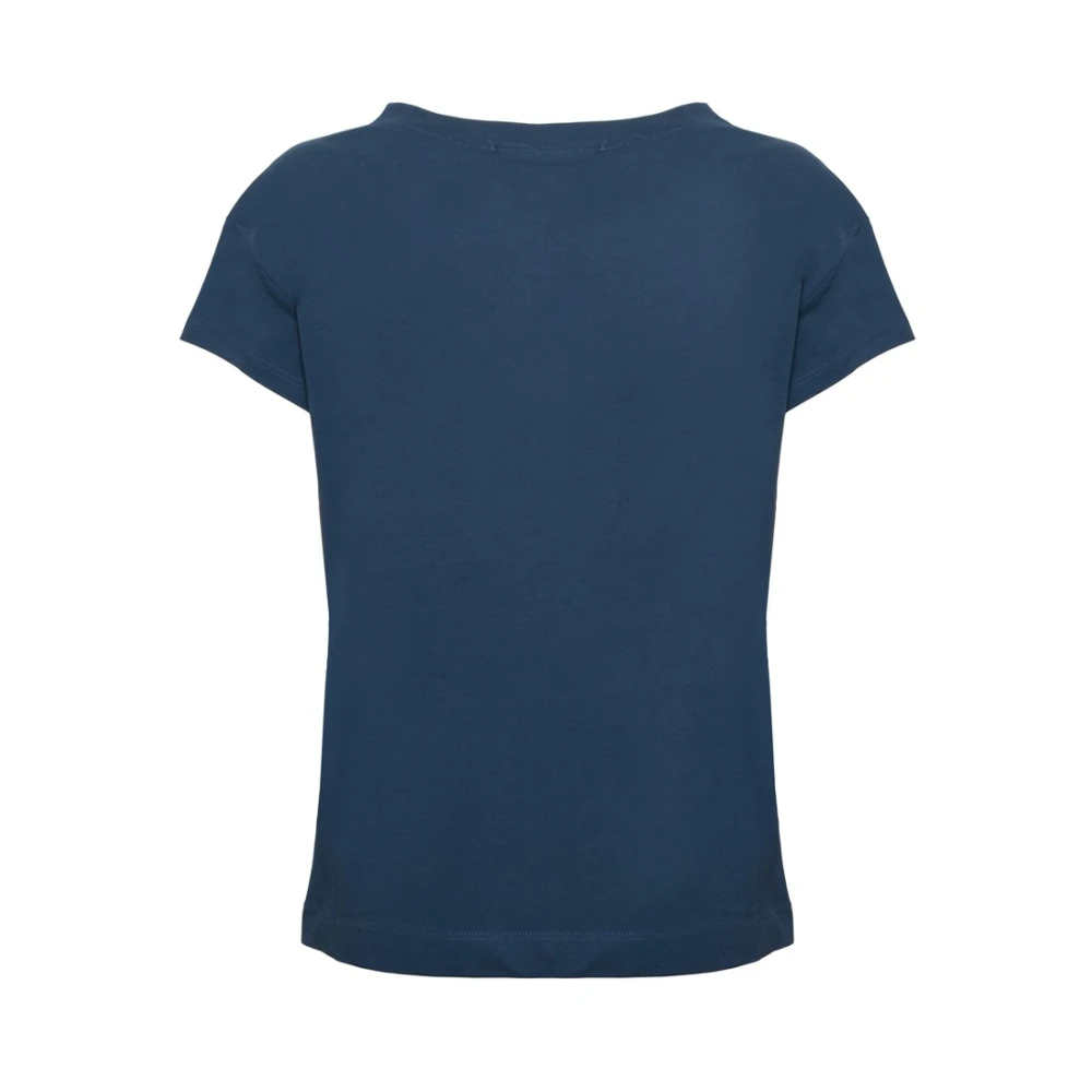 Moschino Logo Katoenen T-shirt voor Vrouwen Blue Dames