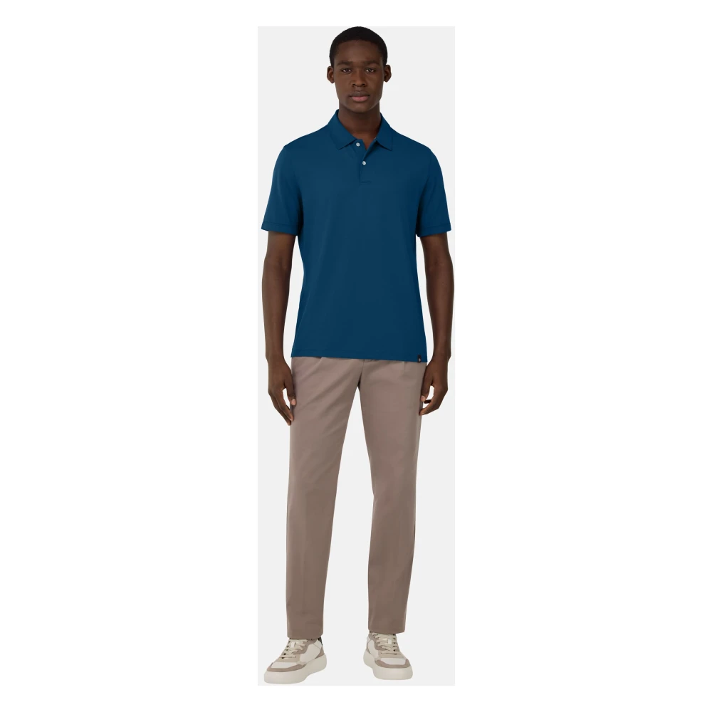 Boggi Milano Hoogwaardig Piqué Polo Shirt White Heren