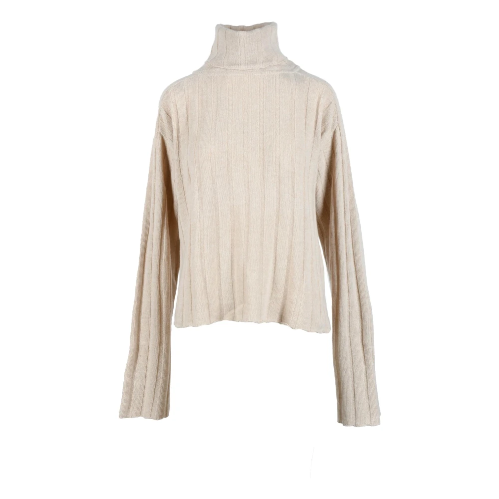 Marella Cashmere Blend Gebreide Trui Beige Dames