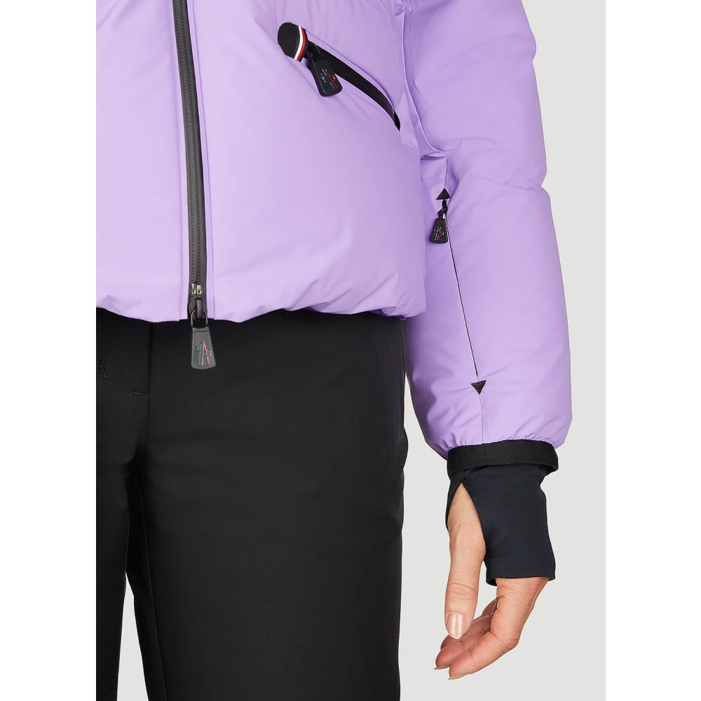 Moncler Matte Finish Short Down Jacket Purple Dames