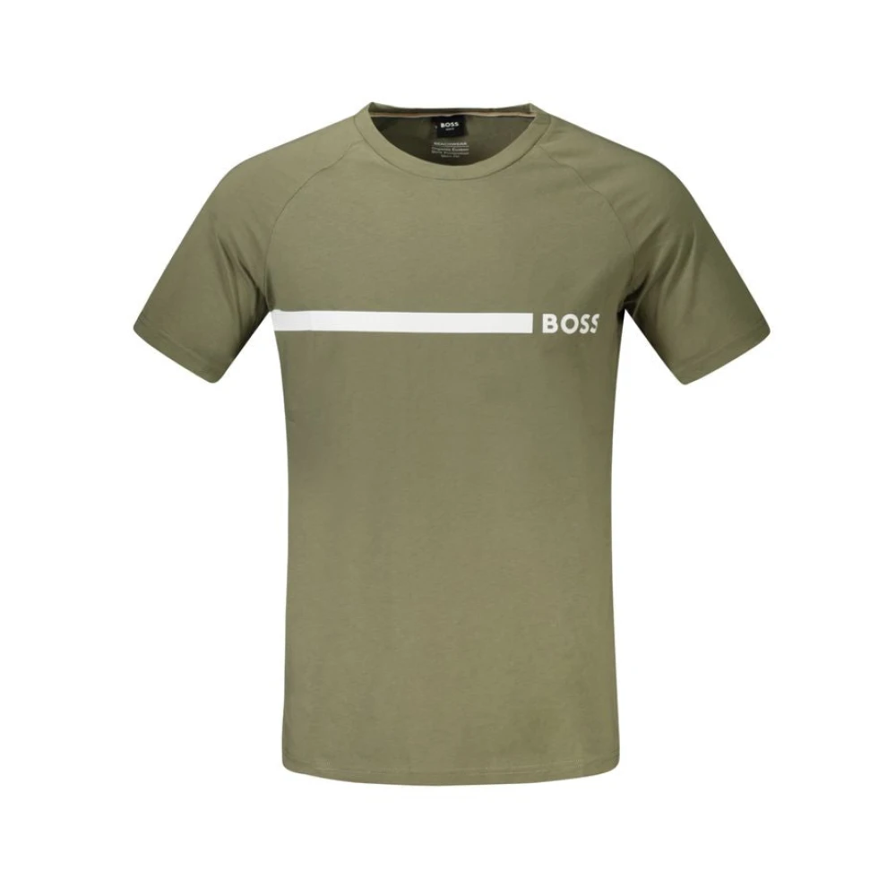 Hugo Boss Groen Katoenen T-shirt Green Heren