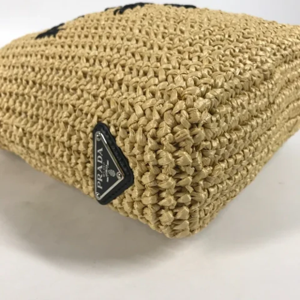 Prada Vintage Pre-owned Fabric prada-bags Beige Dames