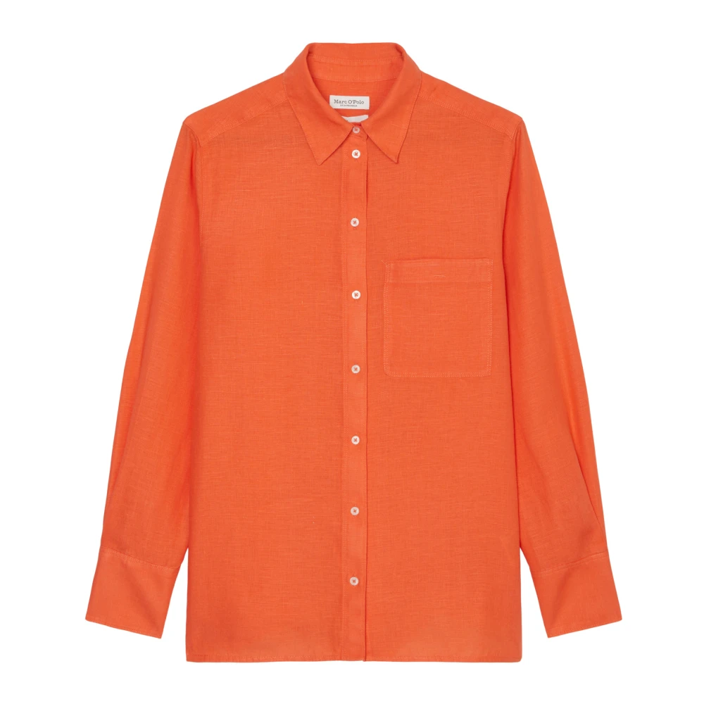 Marc O'Polo Linnen blouse normaal Orange Dames