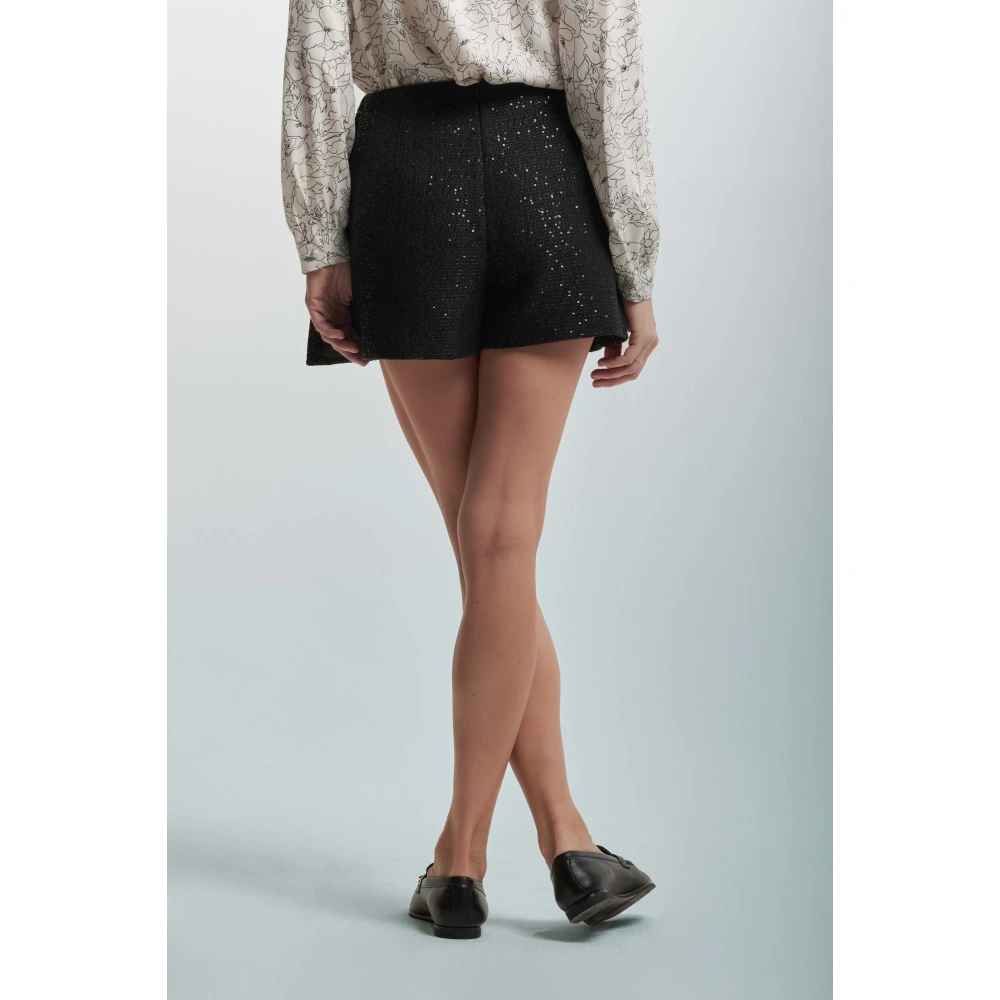 Kocca Pailletten versierde stoffen shorts Black Dames
