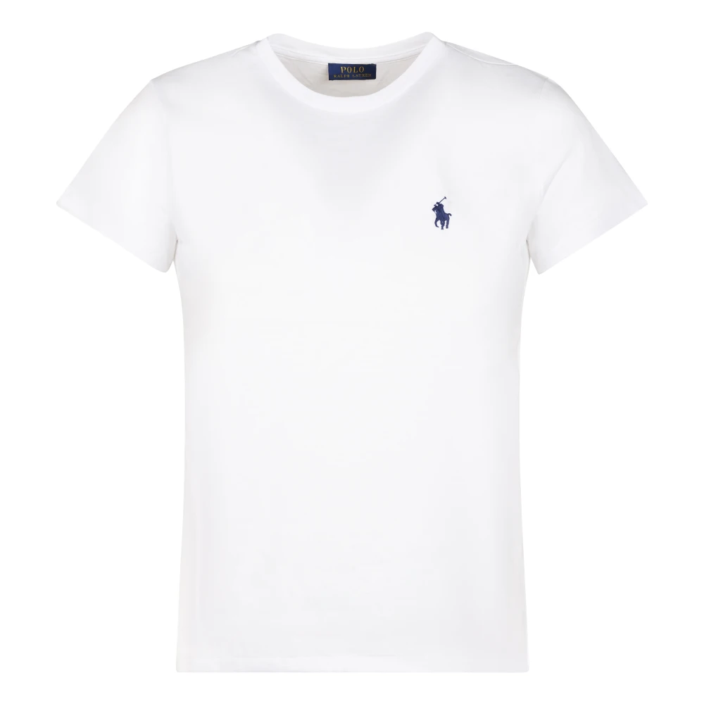 Polo Ralph Lauren Kvinno Vit Toppar Dam, Xs, Stickad T-Shirt