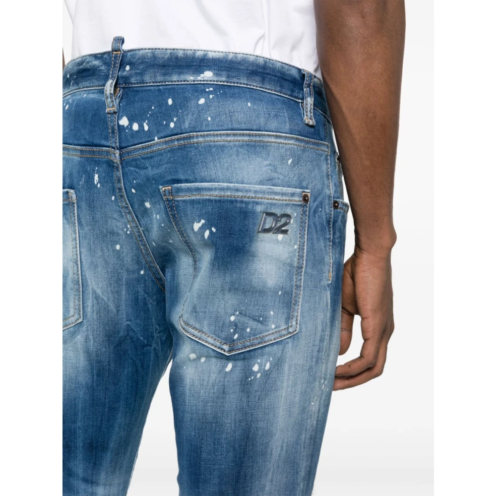 Dsquared2 Casual Katoenen Broek Blue Heren