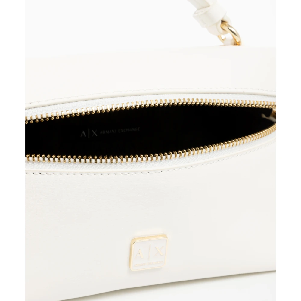 Armani Exchange Handtas met verstelbare schouderband en ritssluiting White Dames