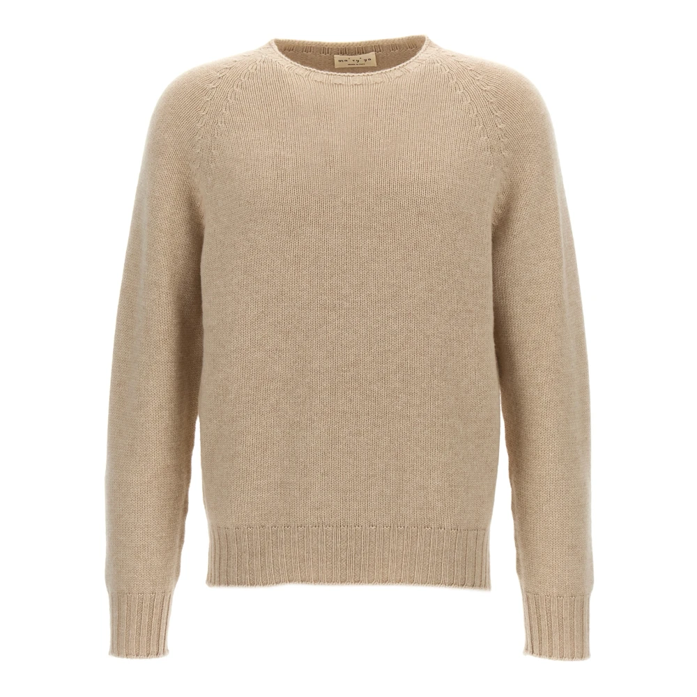 Ma'ry'ya Homme Beige - Knitwear > Round-Neck Knitwear