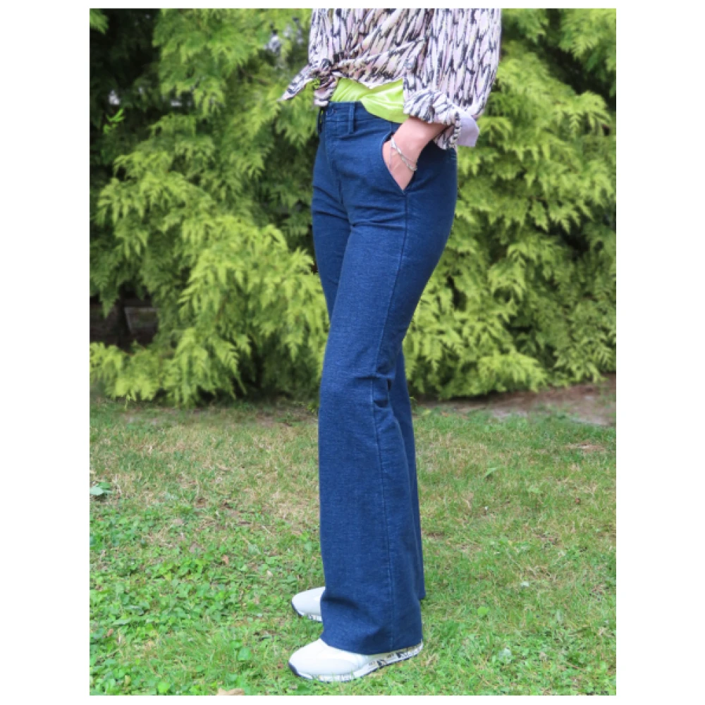 Mason's New York Flare Denim Broek Blue Dames