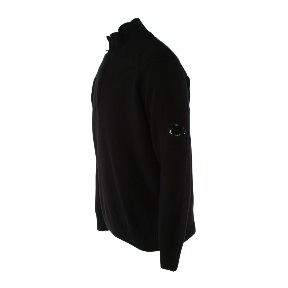 C.P. Company Zwarte Wolmix Heren Trui Black Heren